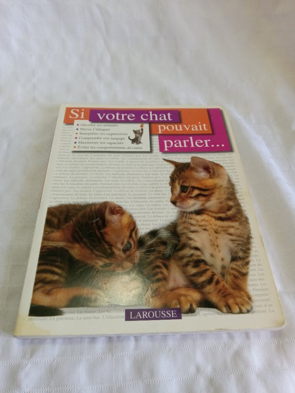 Book "Si votre chat pouvait parler", in French